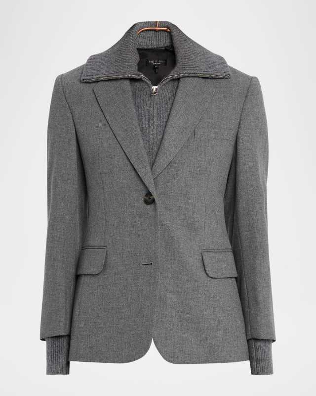 Frank Wool Blazer with Removable Sweater